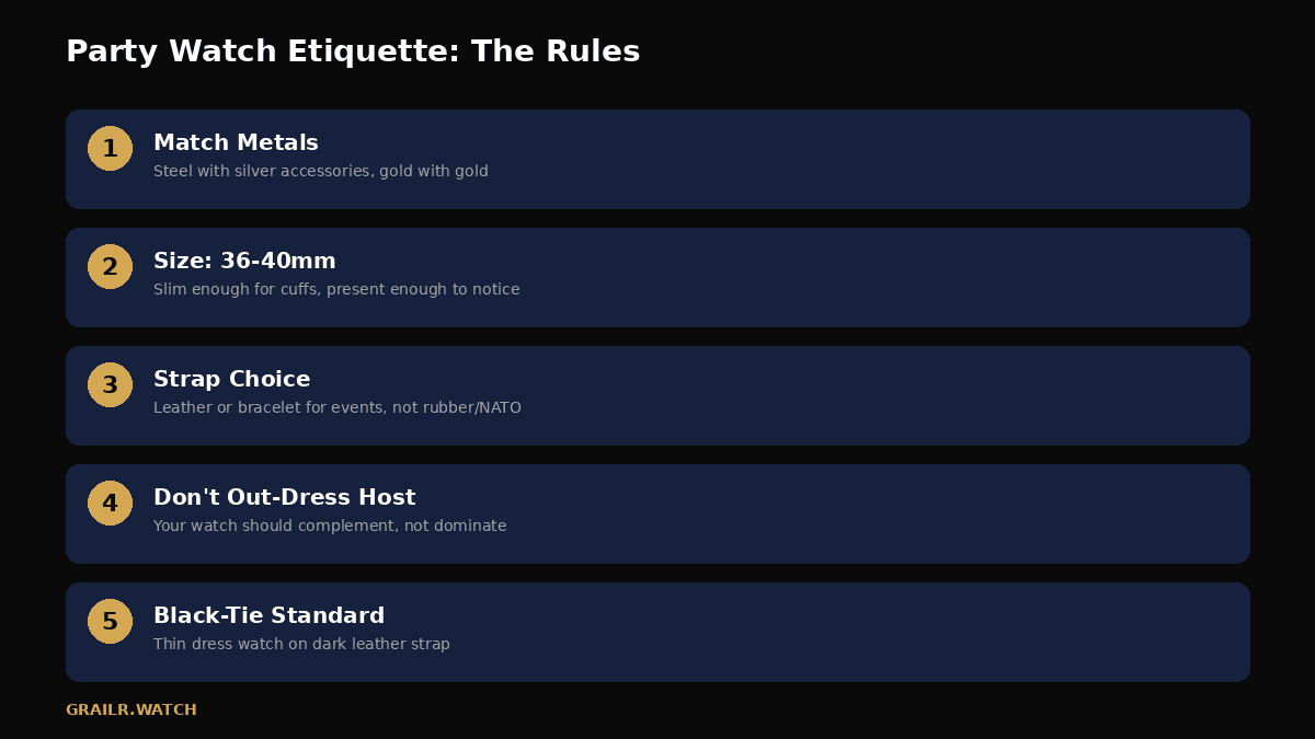 Party watch etiquette guide