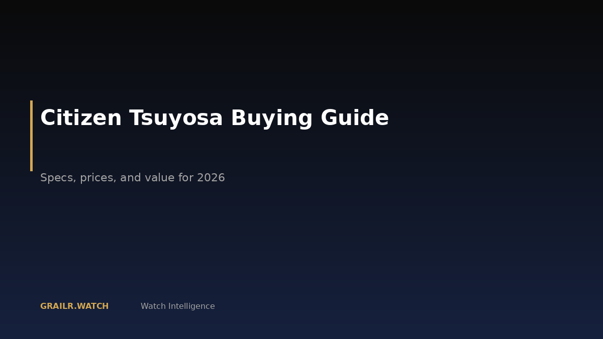 Citizen Tsuyosa automatic watch collection 2026