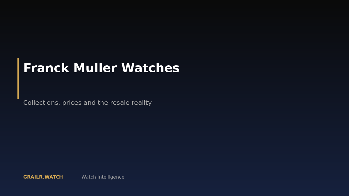 Franck Muller watches collection overview