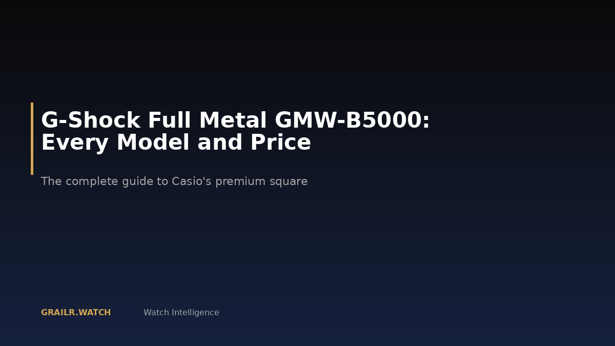 G-Shock GMW-B5000 full metal watch collection 2026