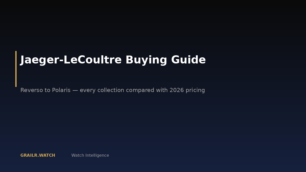 Jaeger-LeCoultre watch collection overview