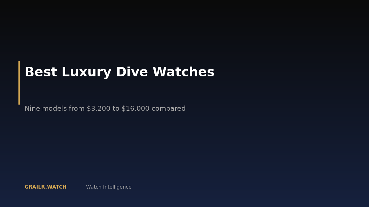 Best luxury dive watches 2026 comparison