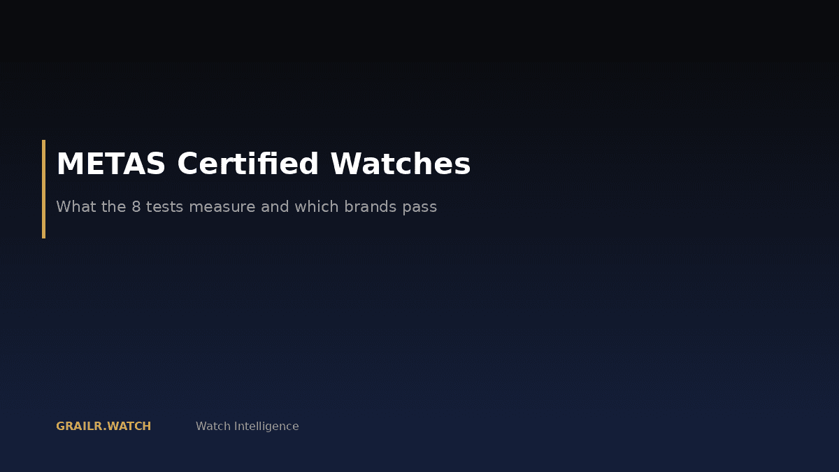 METAS Master Chronometer certified watch with testing equipment