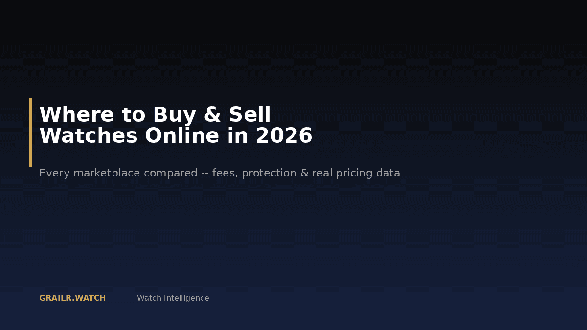 Online watch marketplace comparison — pricing differences across Chrono24, eBay, Jomashop, WatchBox, Watchfinder, and more