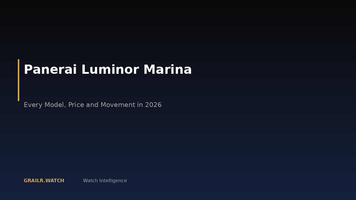 Panerai Luminor Marina collection overview