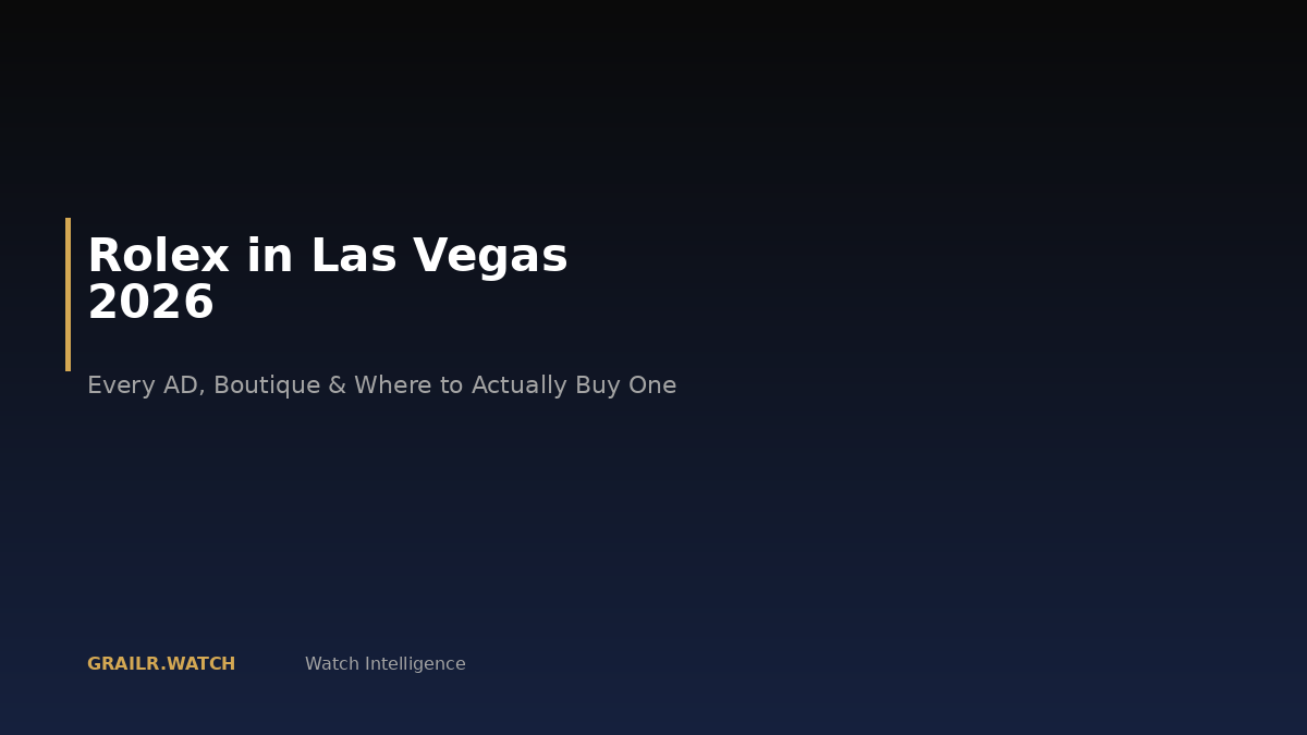 Rolex shopping in Las Vegas 2026