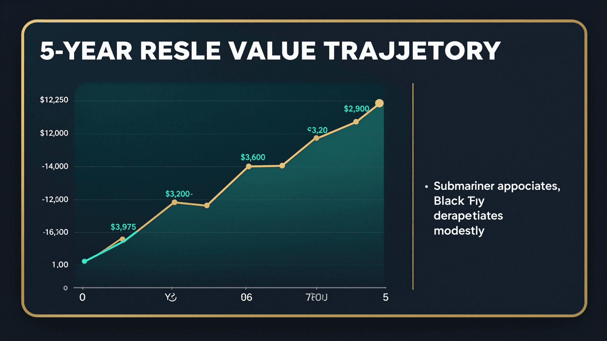 Rolex Submariner vs Tudor Black Bay resale value chart over 5 years