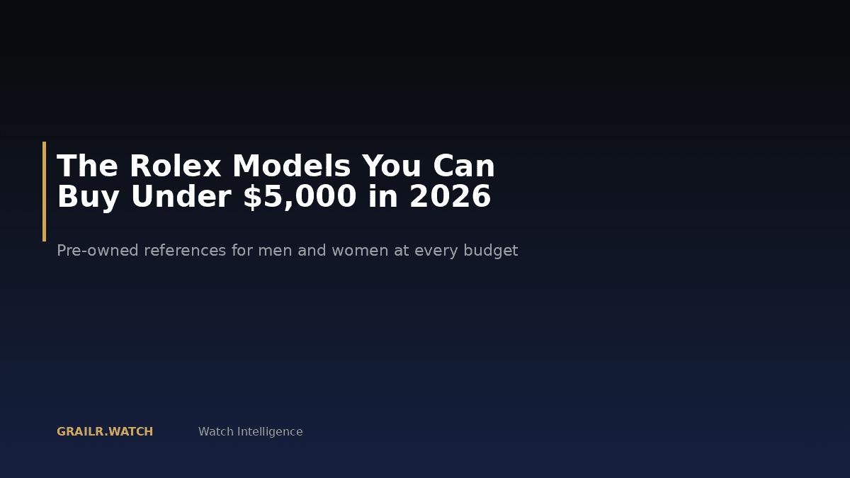 Pre-owned Rolex watches available under $5,000 in 2026
