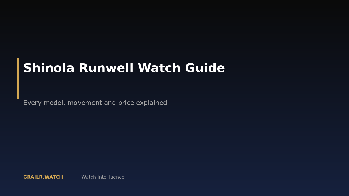 Shinola Runwell watch collection overview