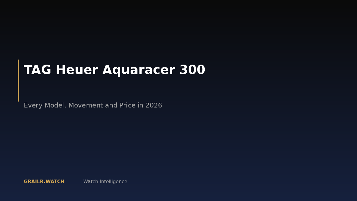 TAG Heuer Aquaracer Professional 300 dive watch collection