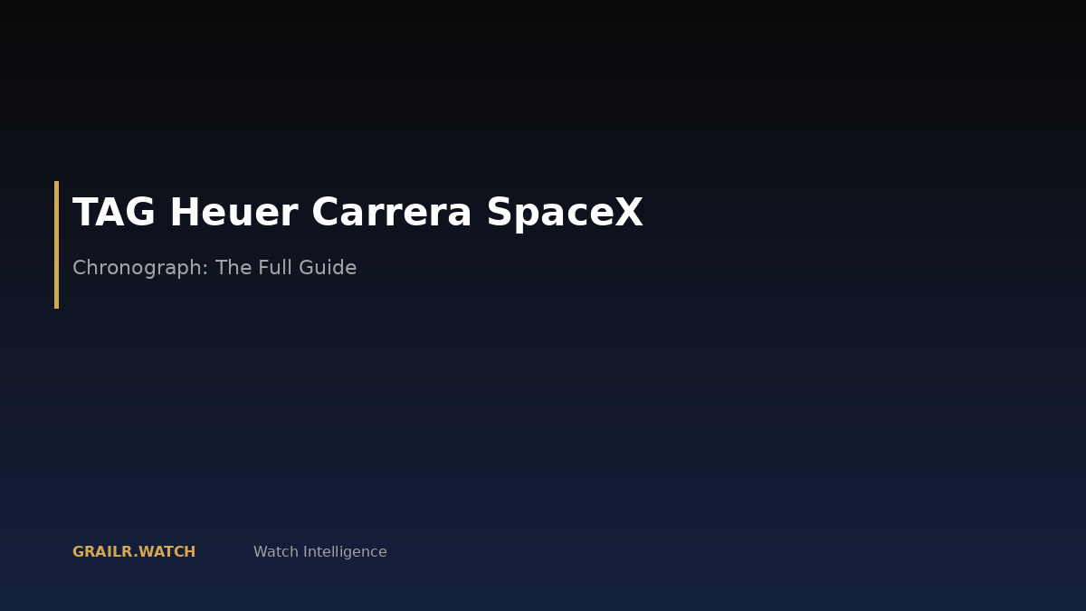 TAG Heuer Carrera Calibre 1887 SpaceX Chronograph limited edition