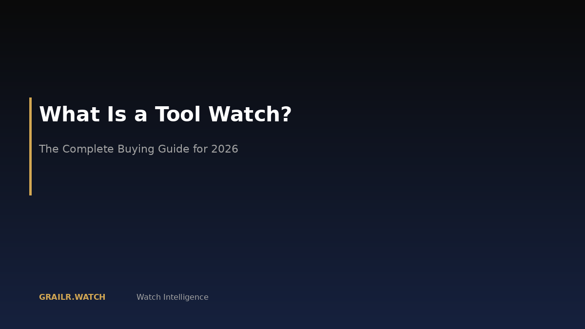 Tool watches arranged by category: dive, pilot, field and chronograph