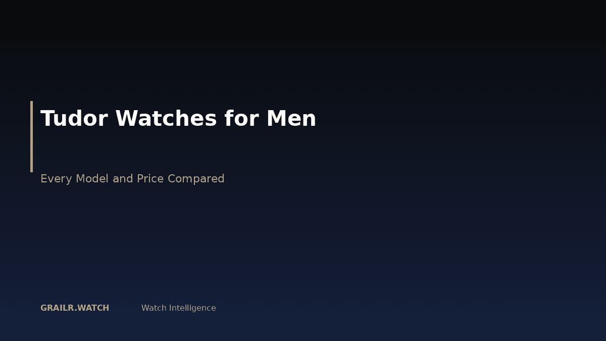 Tudor watch collection for men featuring Black Bay, Pelagos, Ranger and 1926 models