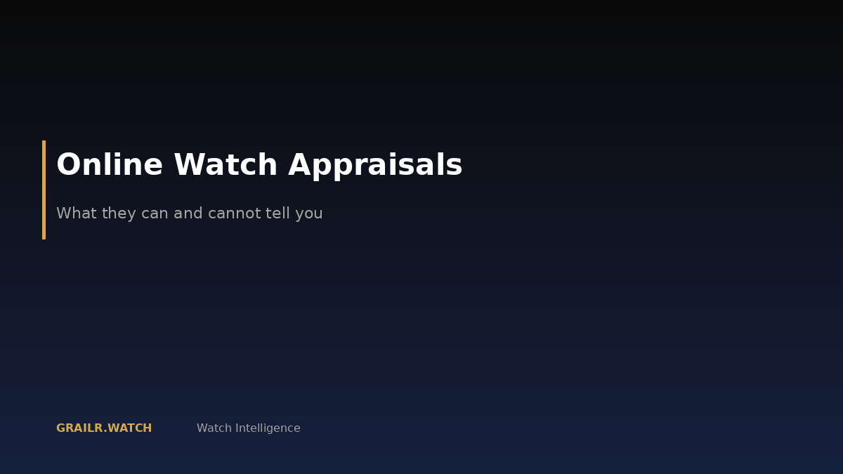 Online watch appraisal guide — comparing free tools, paid services, and professional inspections