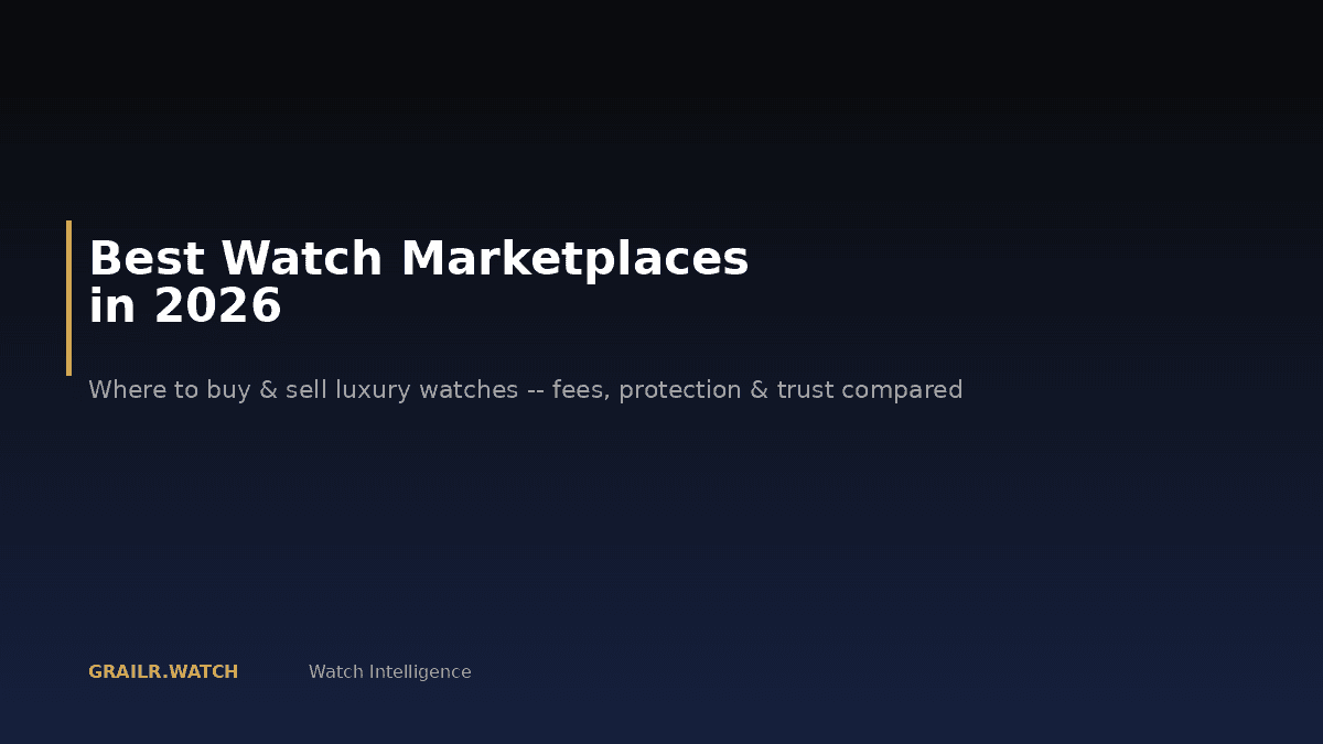 Watch marketplace comparison guide — Chrono24, eBay, Jomashop, Watchfinder, and more