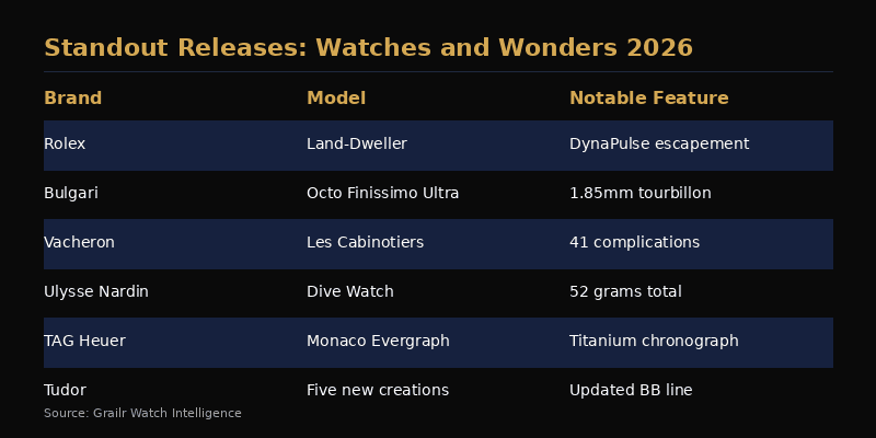 Top watch releases from Watches and Wonders 2026