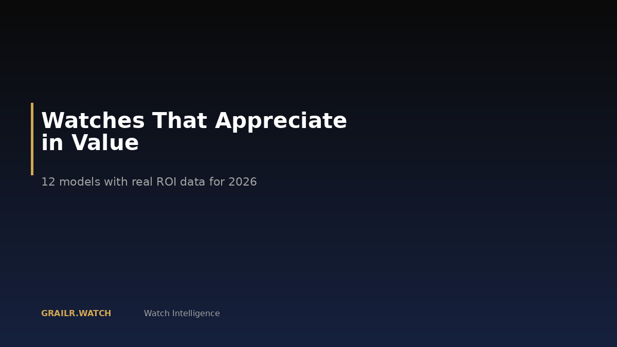 Watches that appreciate in value 2026