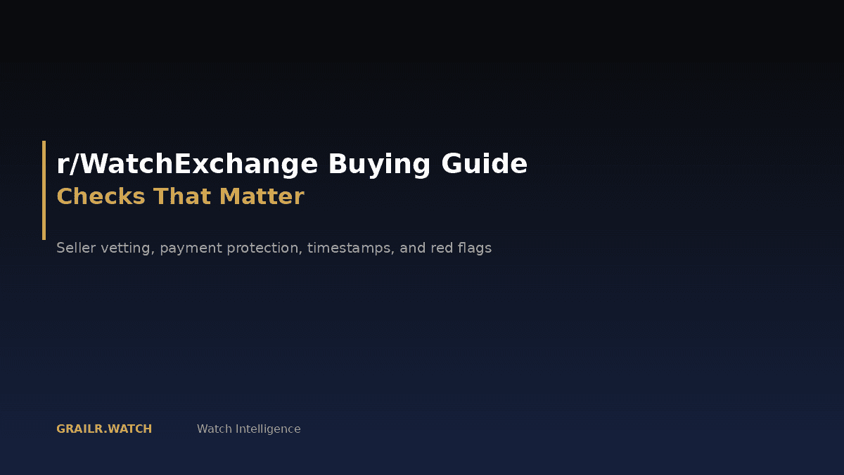 r/WatchExchange buying safety guide overview
