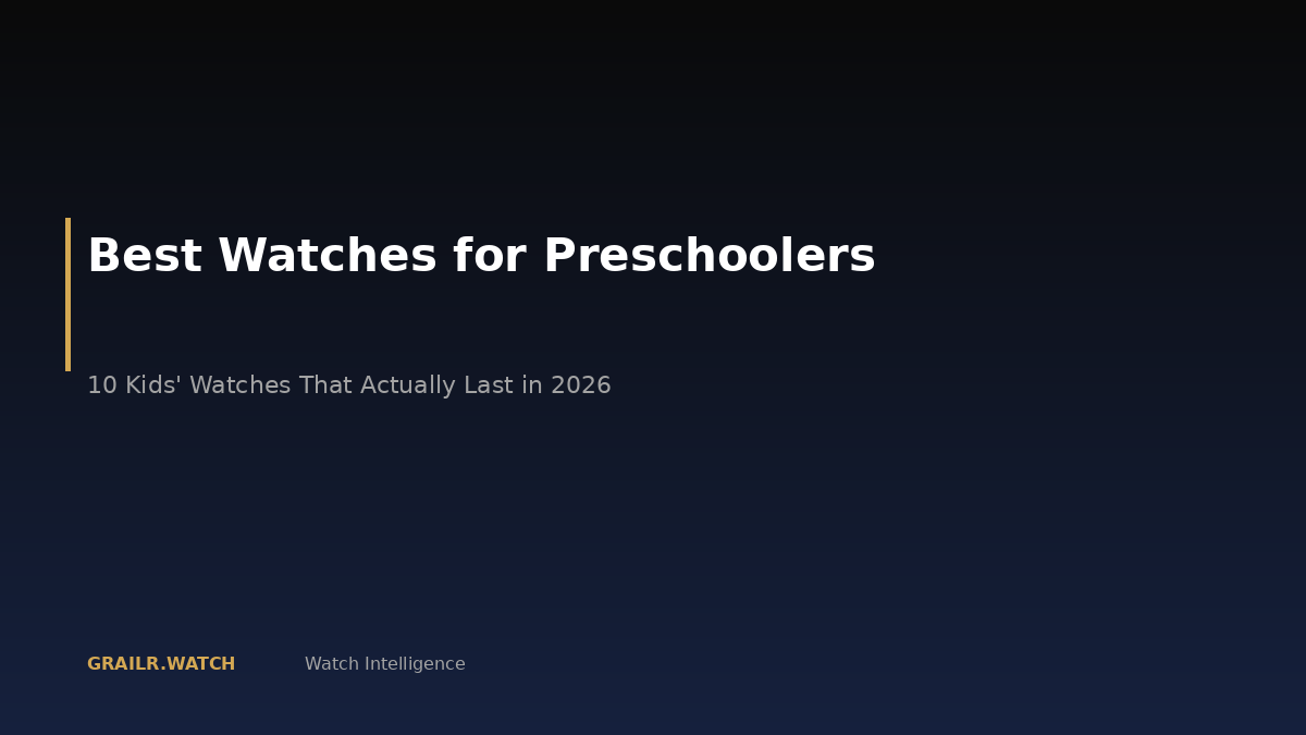 Best watches for preschoolers in 2026 — durable, readable kids' watches compared