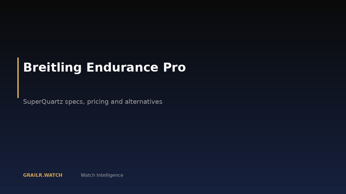 Breitling Endurance Pro guide 2026