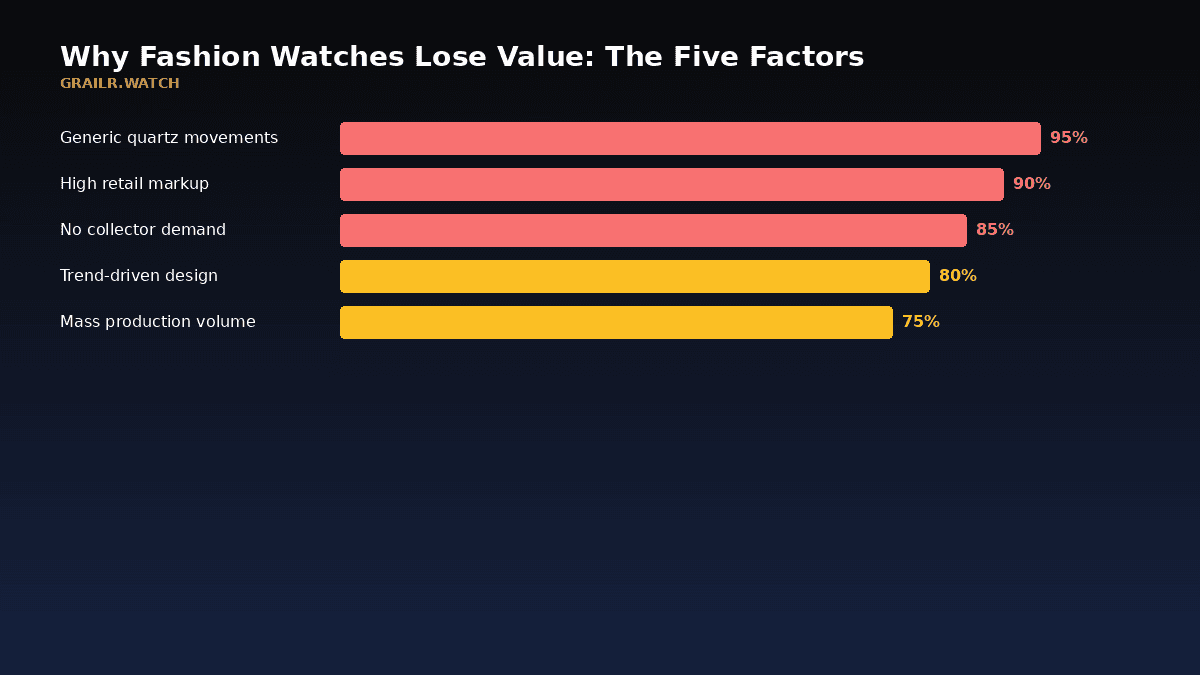 Reasons fashion watches lose value on resale