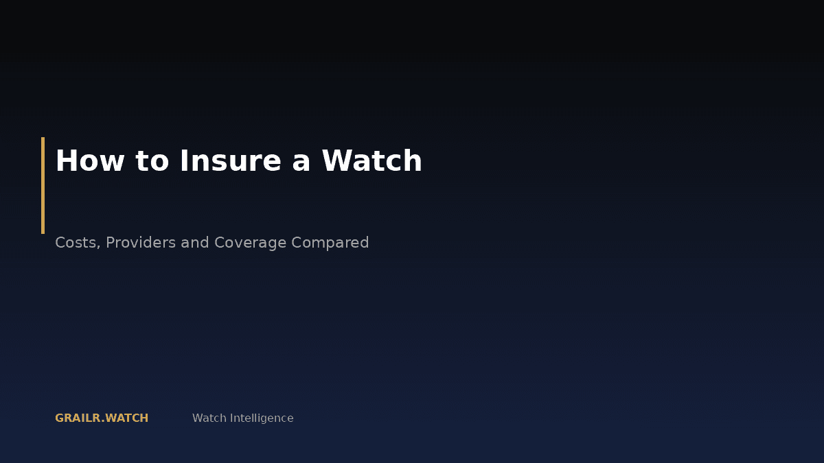 Watch insurance guide — protecting your timepiece collection