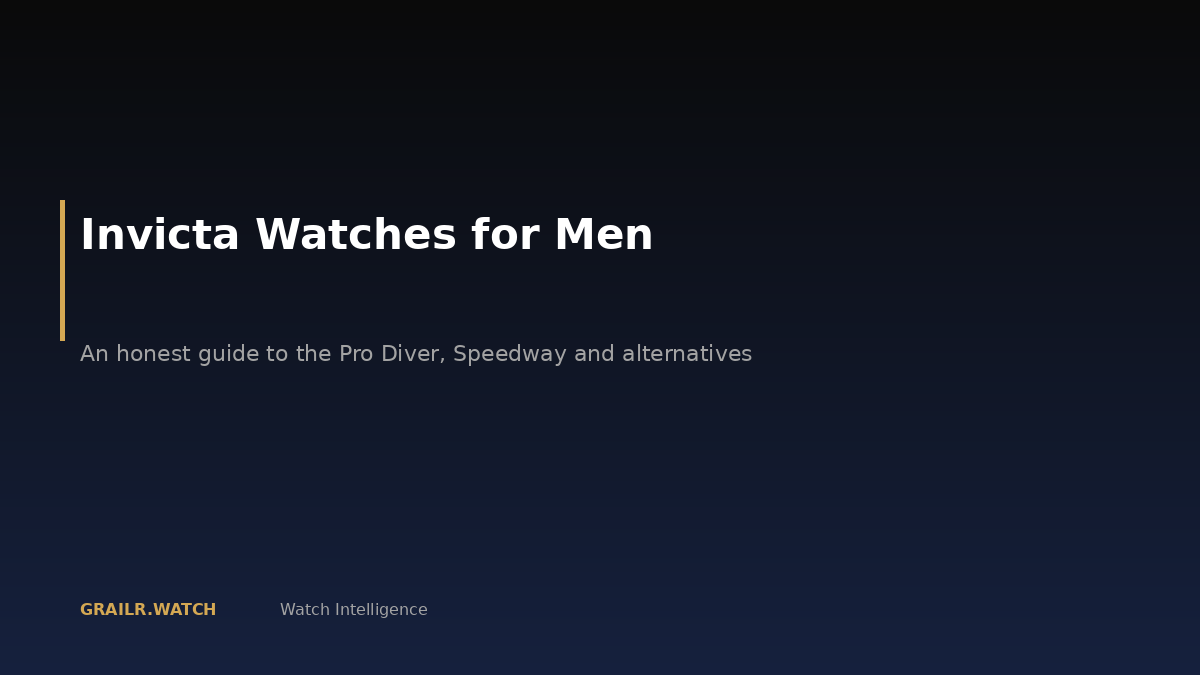 Invicta watches for men — Pro Diver, Speedway and alternatives compared