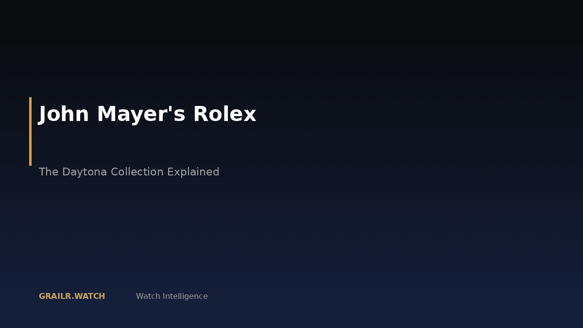 John Mayer Rolex Daytona collection overview