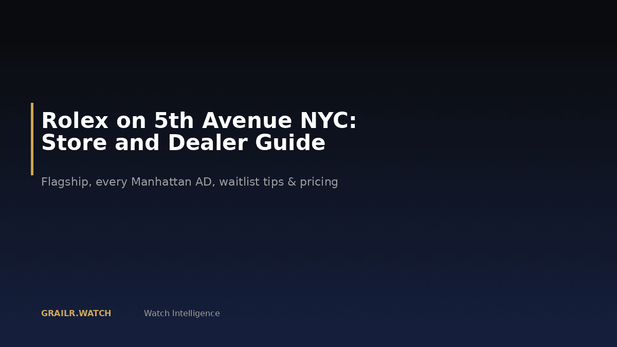 Rolex shopping on Fifth Avenue in New York City