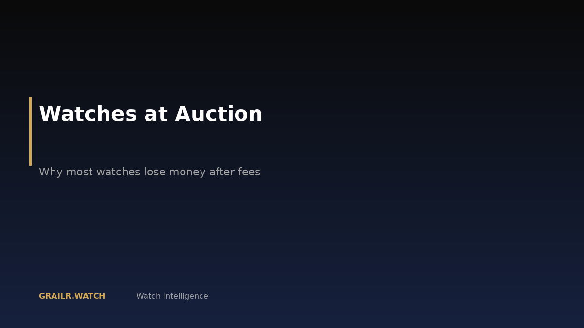 Watches at a live auction house sale