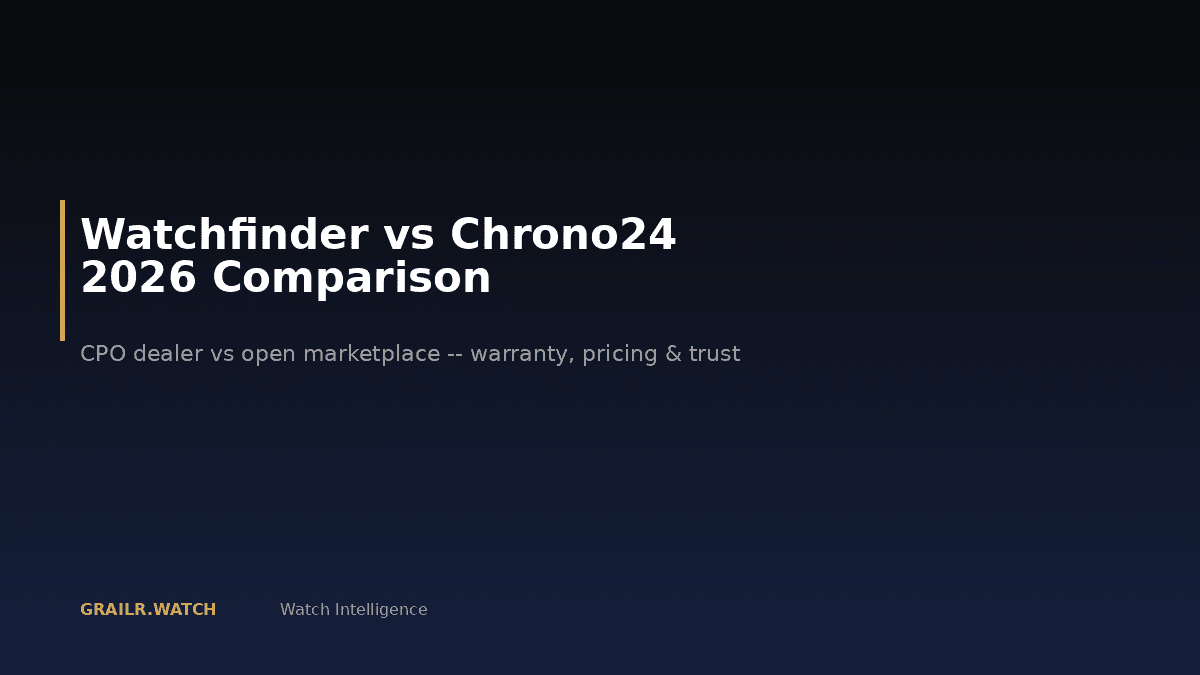 Watchfinder vs Chrono24 comparison 2026
