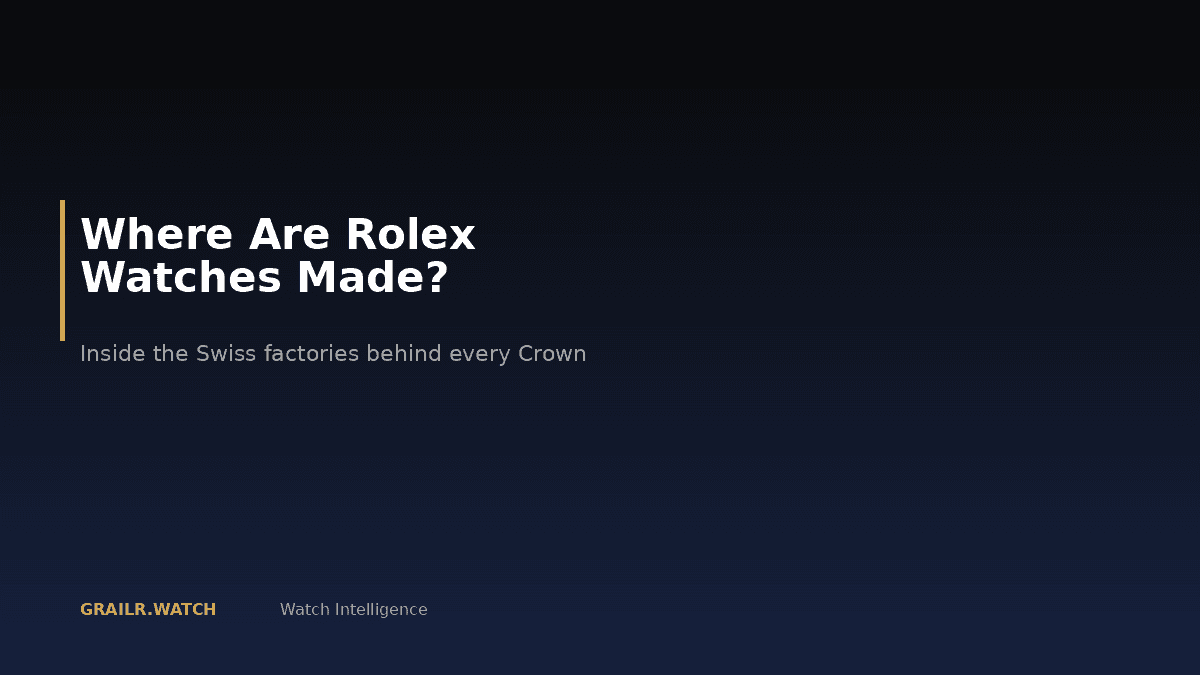 Rolex factory facilities in Switzerland